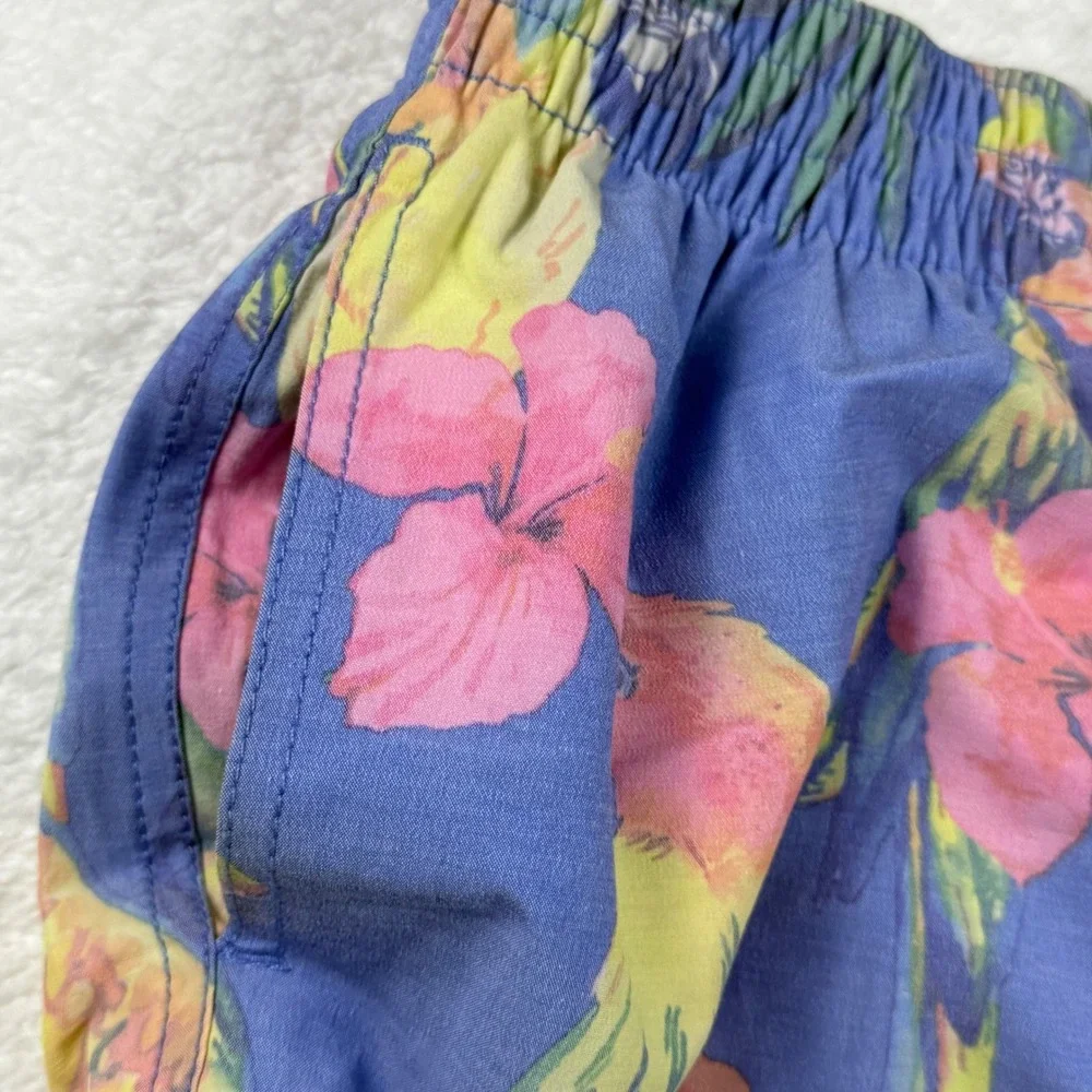 Chubbies Parrot Floral Swim Trunks Elastic Waist Tropical Shorts Large